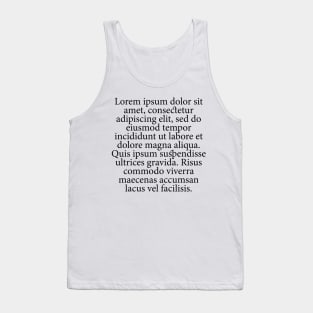 Lorem Ipsum Tank Top